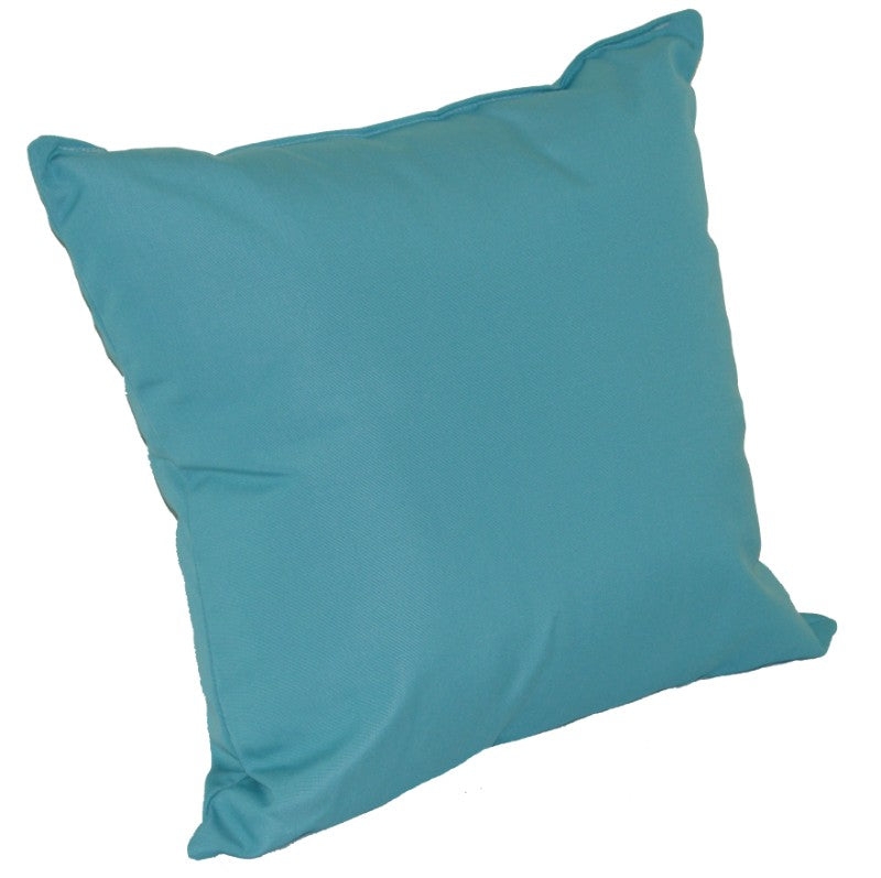 Throw Pillow Aqua Flanged Edge Woven, aqua outdoor throw pillow