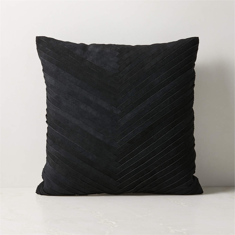 Throw Pillow Basketweave Pattern Suede-Like Texture Modern