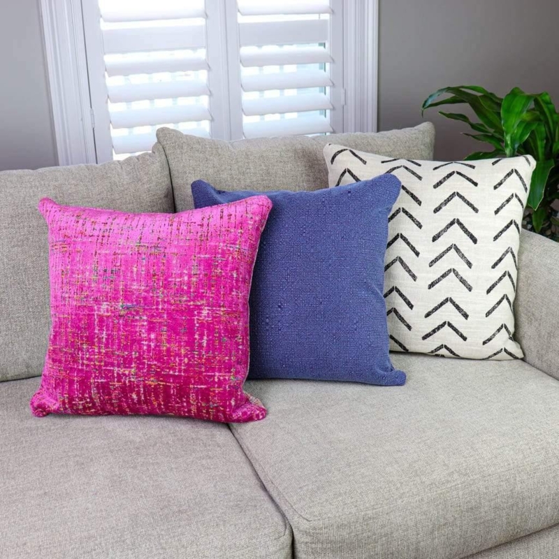 Throw Pillow, Black and Ivory Geometric, Bold Cross Motif, Graphic Style
