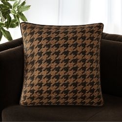 Throw Pillow Black Off White Woven Menswear Inspired Living Room