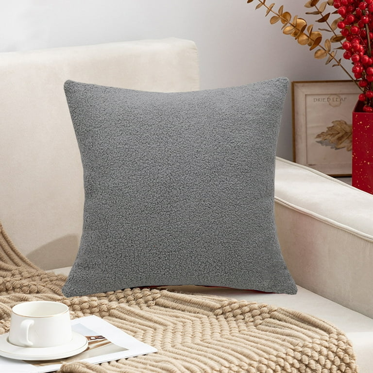 Throw Pillow Boucle Texture Rust and Cream Organic Modern Style