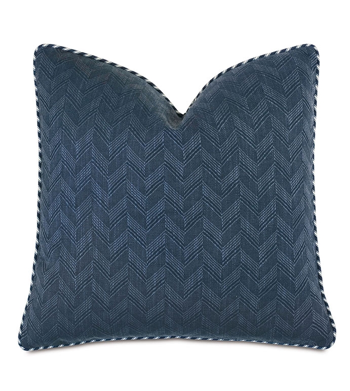 Throw Pillow Brown And White Chevron Woven Transitional