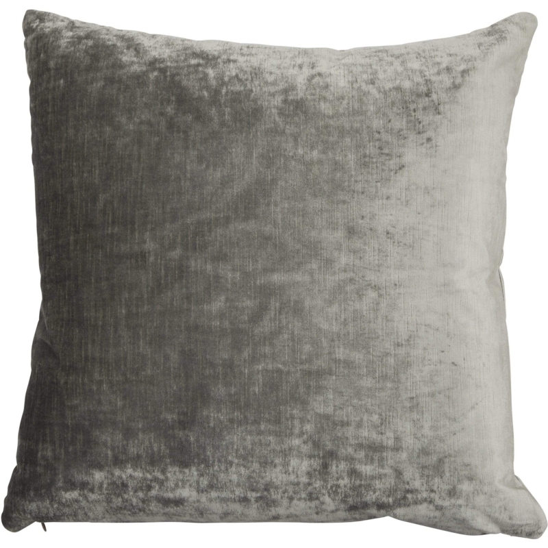 Throw Pillow Charcoal Gray Flanged Edge Solid Color Minimalist