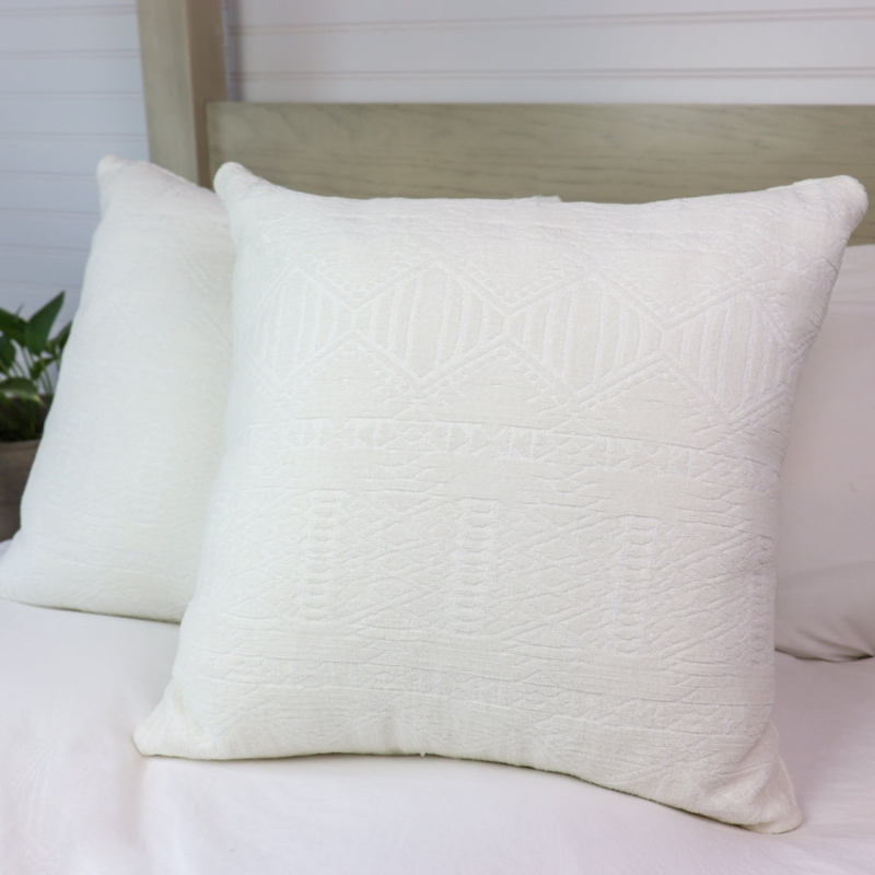 Throw Pillow Chenille Texture Nubby Surface Large Square