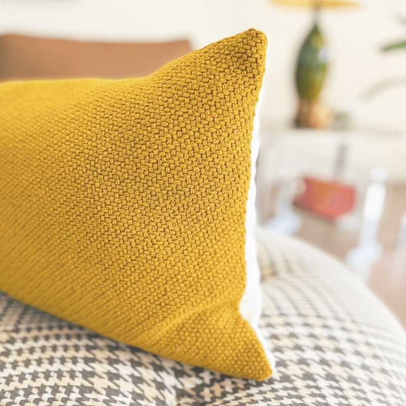 Throw Pillow, Chunky Popcorn Knit Texture, Square, Bohemian Accent