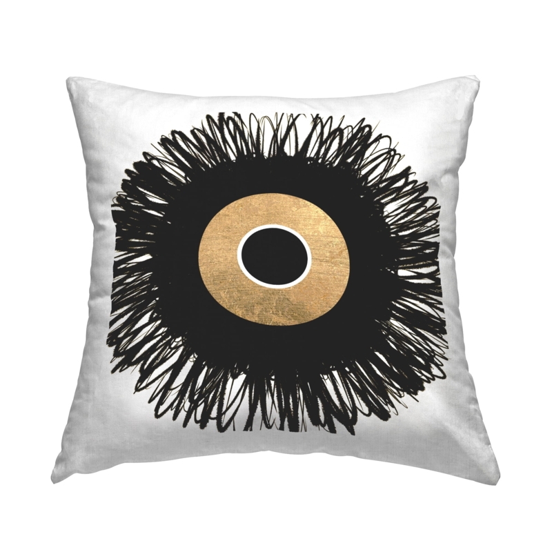 Throw Pillow Contemporary Neutral Geometric Palette Overlapping Arches
