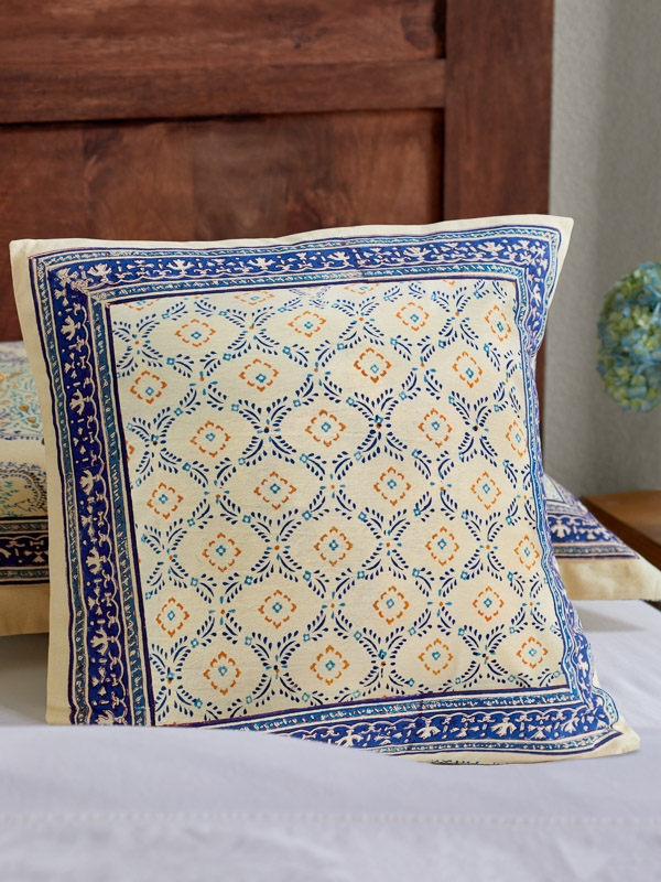 Throw Pillow Cover Lemon Yellow Trellis Floral Accents Cottagecore