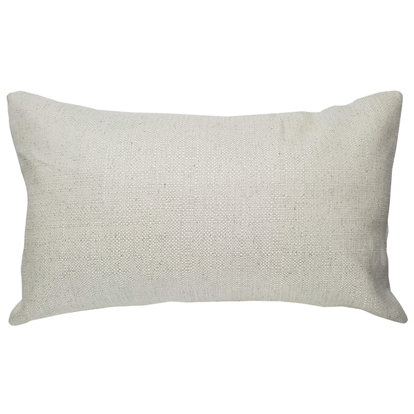 Throw Pillow, Cream Chunky Basketweave Rectangular Lumbar