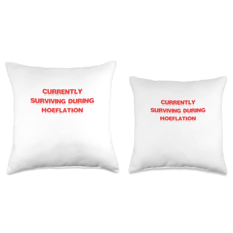 Throw Pillow Cream Linen-Like Fabric Humorous Text Graphic Print