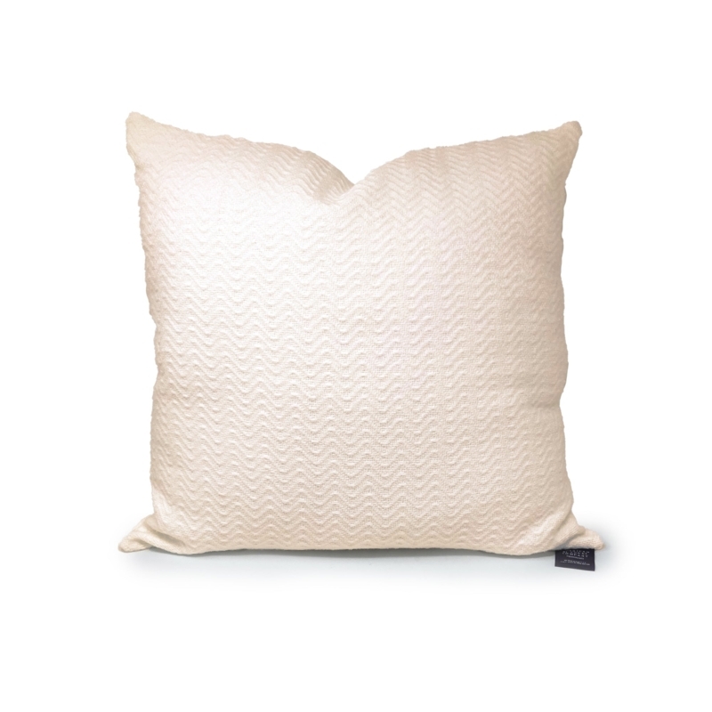 Throw Pillow Cream Woven Chevron Pattern Texture