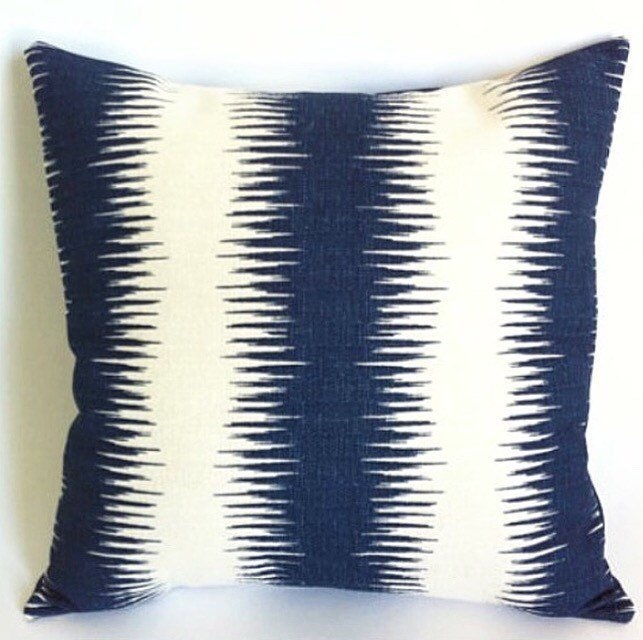 Throw Pillow Curated Ikat Woven Basket Set Organic