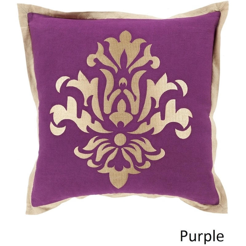 Throw Pillow Embroidered Geometric Pattern Grey Trellis Decorative Cushion