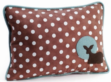 Throw Pillow Fawn Irregular Polka Dots Linen Texture Transitional
