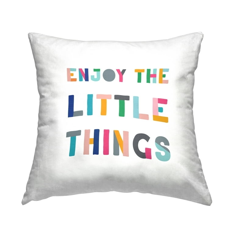 Throw Pillow Featuring Colorful Block Typography Motivational Phrase
