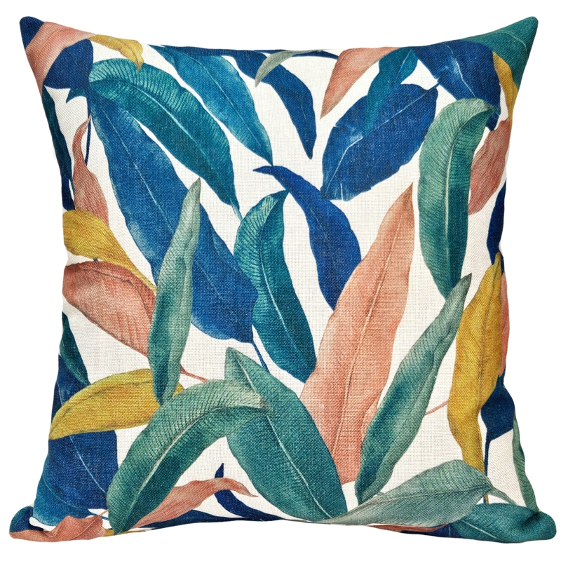 Throw Pillow Fig Color Woven Texture Knife Edge
