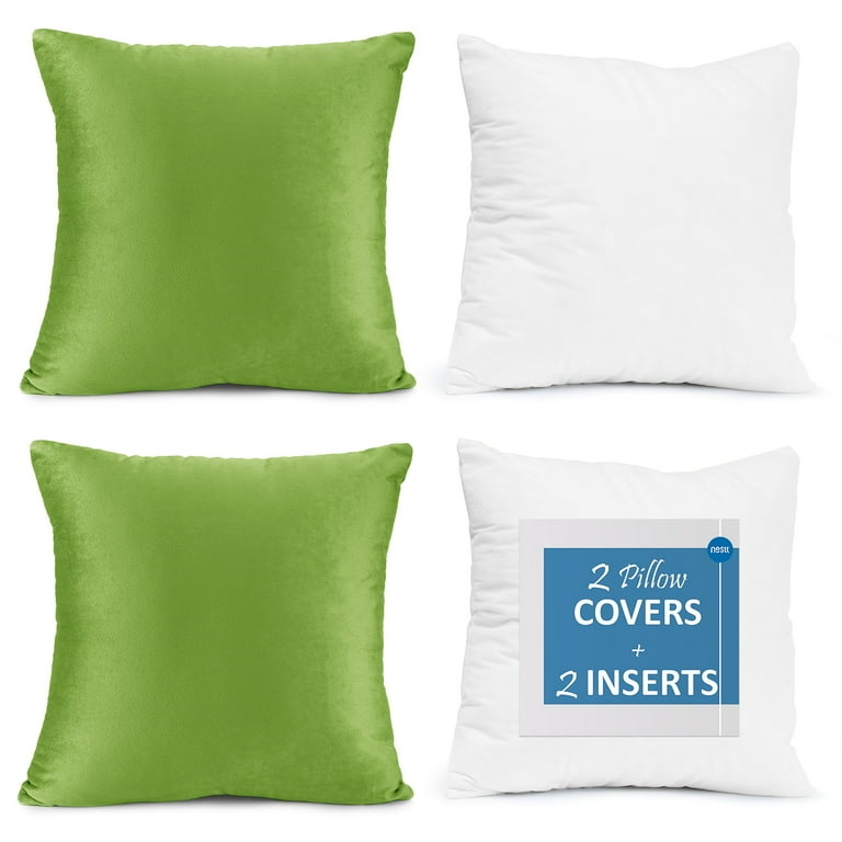 Throw Pillow Garden Green Large Scale Soft Texture Earthy Bedroom Styling