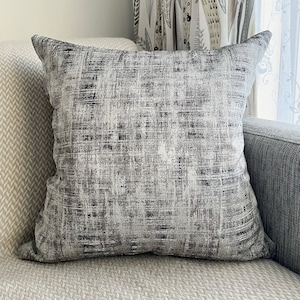 Throw Pillow Gray Distressed Abstract Pattern Monochromatic Industrial
