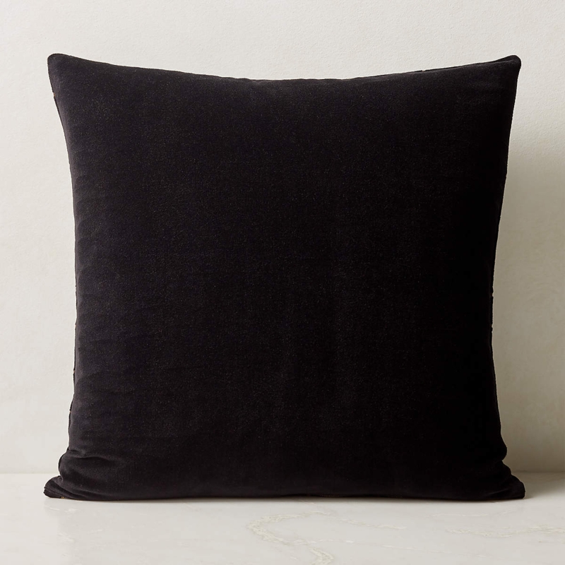 Throw Pillow Grid Tufted Velvet Geometric Tactile Surface