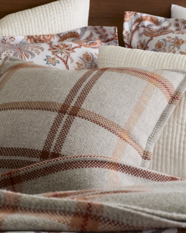 Throw Pillow Heritage Plaid Wool-Like Modern Farmhouse