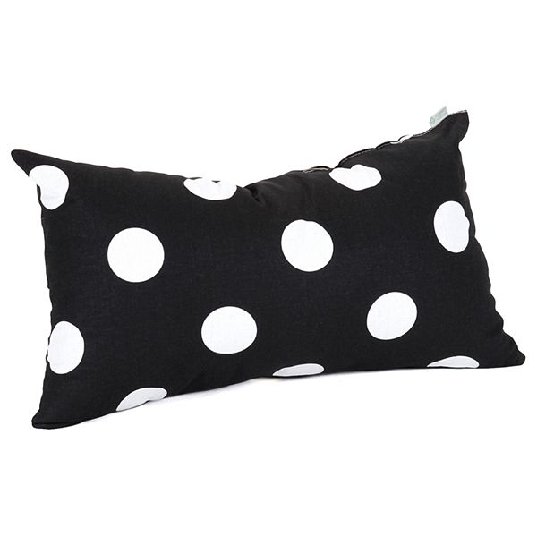 Throw Pillow High Contrast Black Polka Dots Graphic Matte
