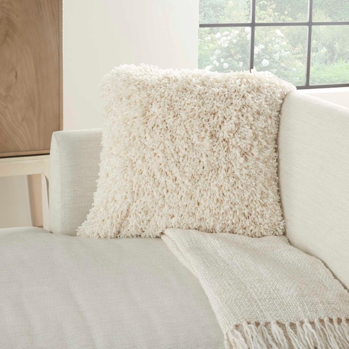 Throw Pillow High Pile Texture Shag Abstract Pattern Boho