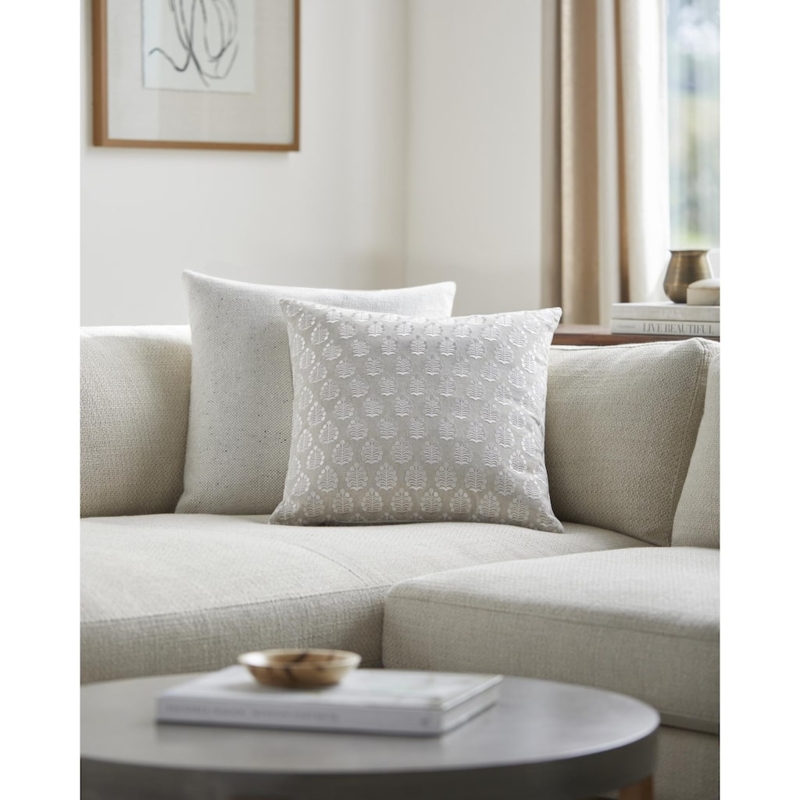 Throw Pillow Interlocking Circles Geometric Pattern Transitional Cushion