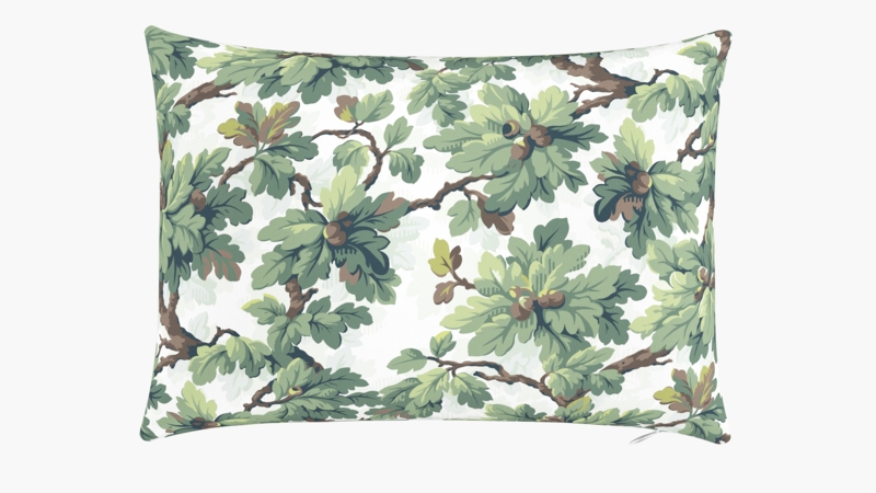 Throw Pillow, Large Scale Sage Green Botanical Floral Print