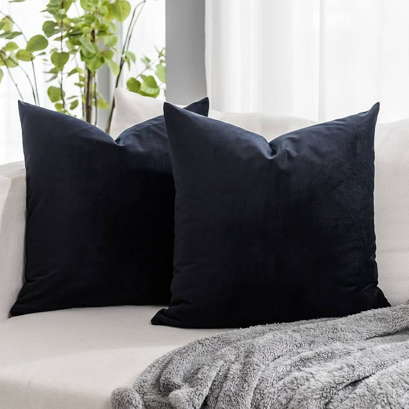 Throw Pillow Large Square Euro Size Velvet Accent
