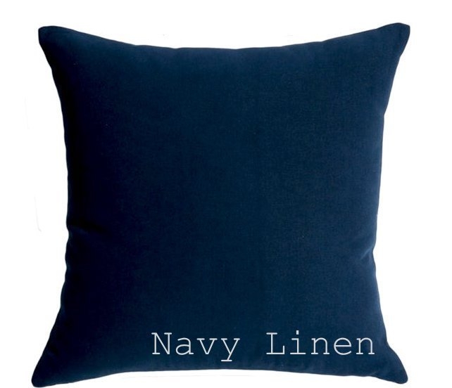 Throw Pillow Linen Like Fabric Coastal Sofa Cushion