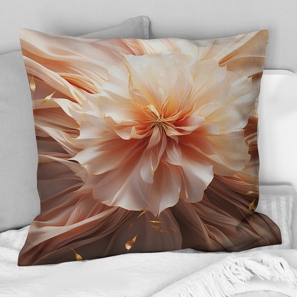 Throw Pillow Liquid Flower Art Abstract Pattern Modern Pink Fluid
