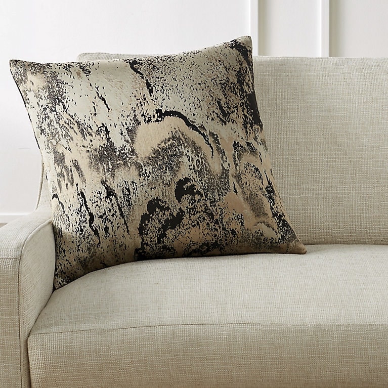 Throw Pillow: Lumbar with Chunky Corner Tassels & Tufted Diamond Embroidery