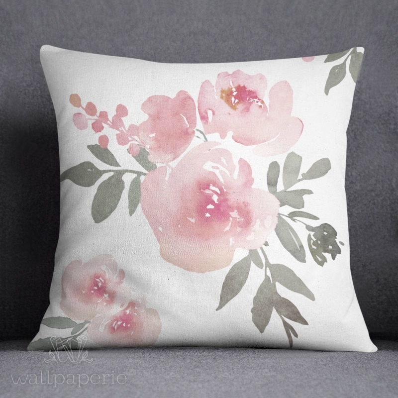 Throw Pillow Mixed Patterns Gingham Pastel Palette Cottagecore Set