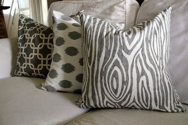 Throw Pillow Mixed Patterns Navy Blue Burgundy Geometric Colorful Patterned Mix