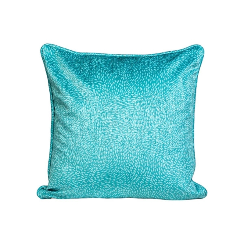Throw Pillow Mottled Texture Linen Like Piped Edges Coastal Throw Pillow