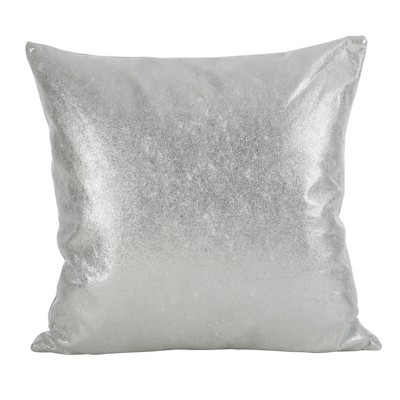 Throw Pillow offering a luxe shimmering metallic crinkled surface texture