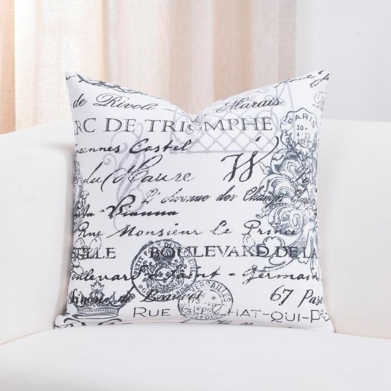 Throw Pillow Ornate Pattern Blue White Toile French Country Cushion