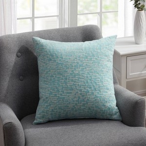 Throw Pillow Pinched Texture Aqua Blue Abstract Ruffles Textured Cushion