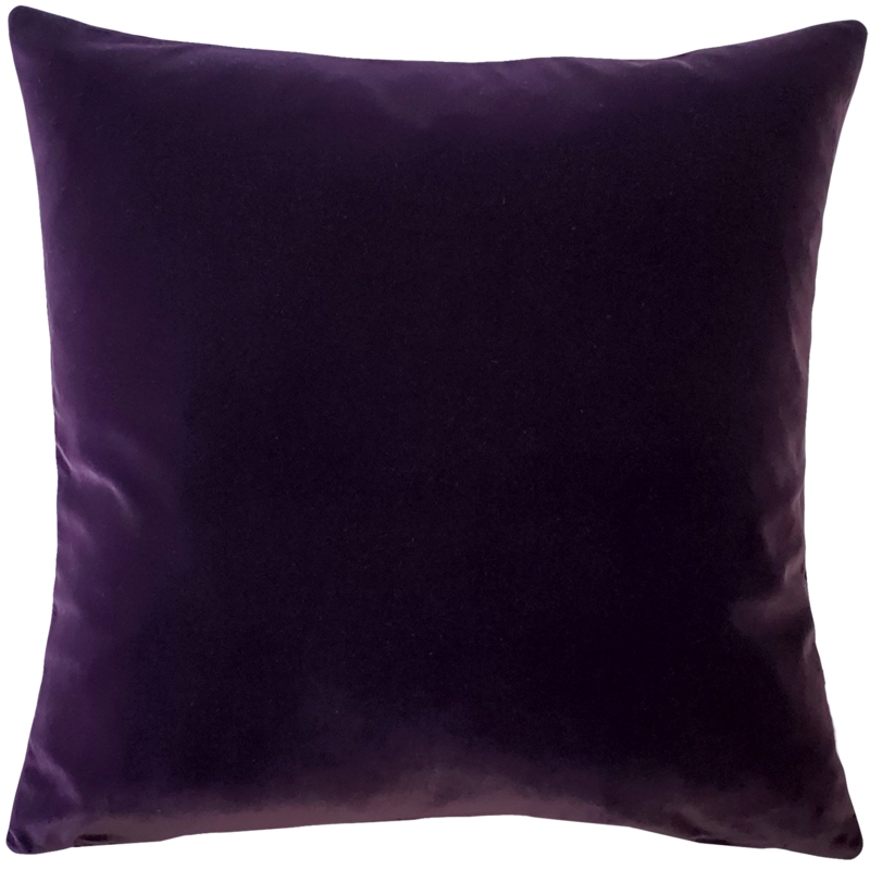 Throw Pillow Plum Zipper Closure Plush, Soft Sheen Square