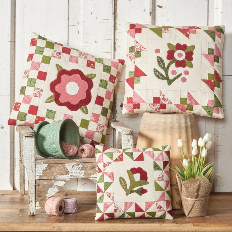 Throw Pillow: Primitive Applique with Whip-Stitch Edge