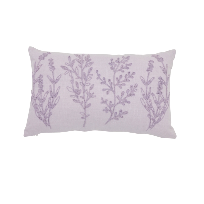 Throw Pillow Raised Lattice Pattern Lumbar, Lilac Geometric