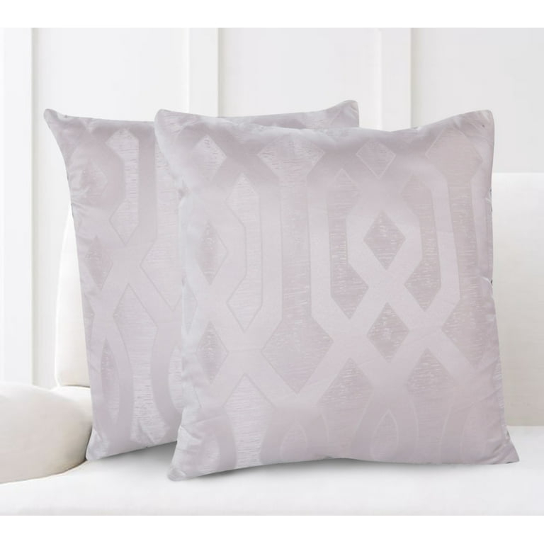 Throw Pillow Raised Texture Trellis Pattern Matte Geometric Pillow
