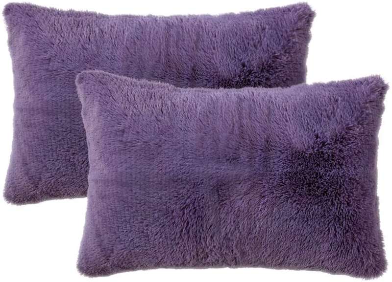 Throw Pillow Rich Purple Hue Soft Sheen, Plush Glam Square