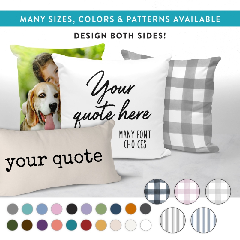 Throw Pillow Romantic Quote Serif Typography Transitional Decor