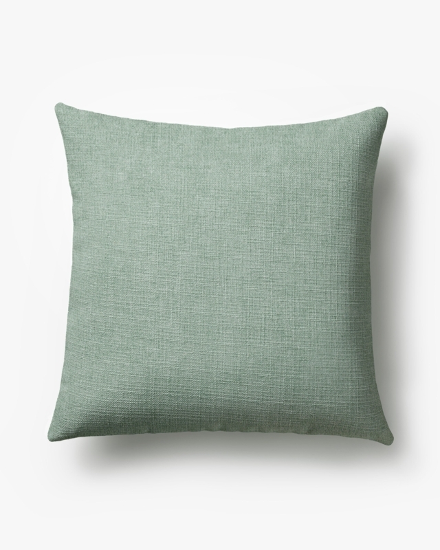 Throw Pillow Sage Green Woven Texture Piped Edges Earthy Accent