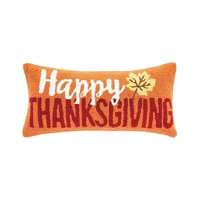 Throw Pillow Scalloped Edge Turkey Illustration Farmhouse Holiday