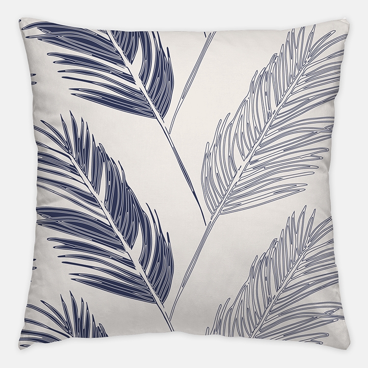 Throw Pillow Set Mixed Patterns Coastal Blue White