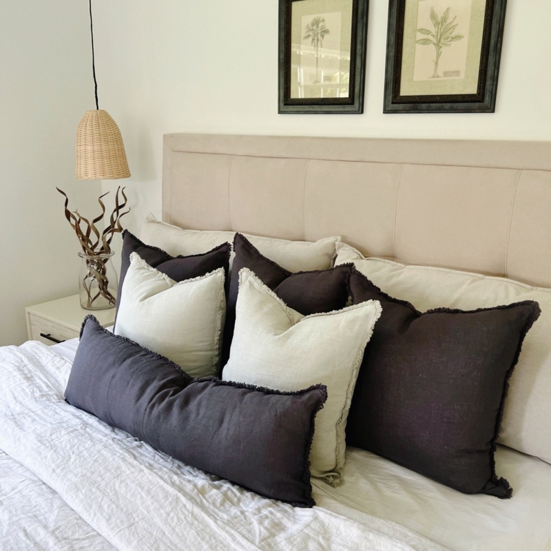 Throw Pillow Set: Mixed Size Combo with Pistachio Green and Linen Texture