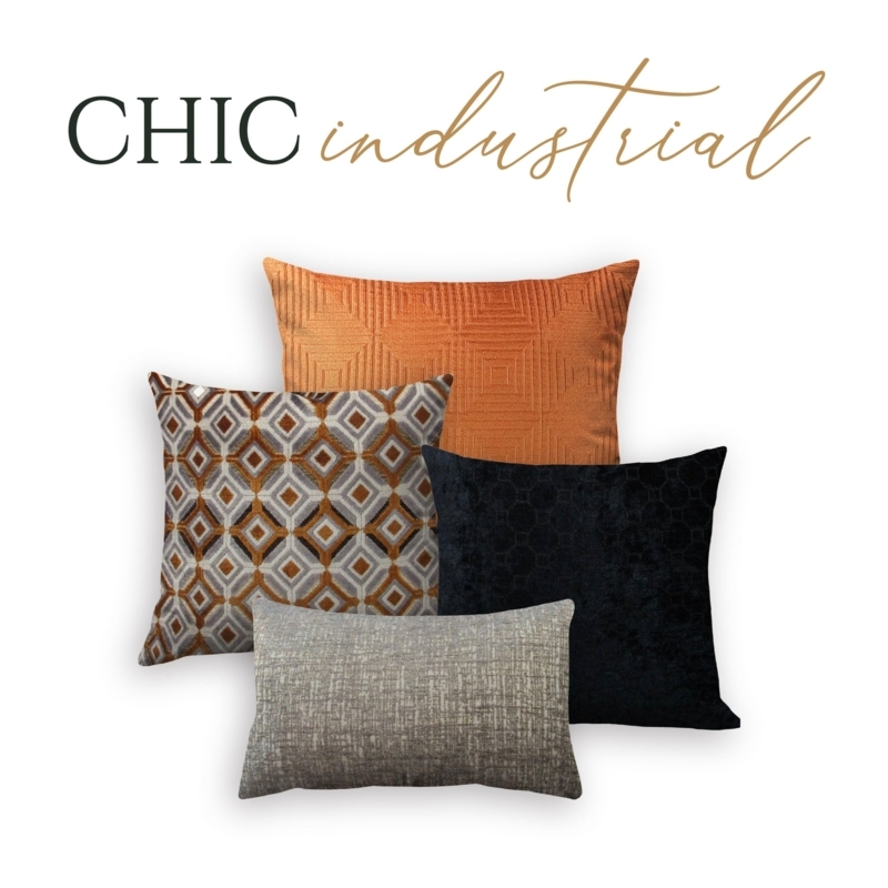 Throw Pillow Set Mixed Textures Button Detailing Coordinated Neutrals