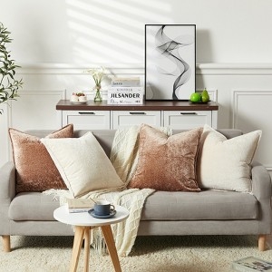Throw Pillow Set: Neutral Ribbed Chenille Texture, Minimalist Style