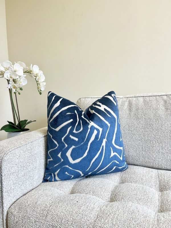 Throw Pillow showcasing Abstract Marble Pattern and Velvet Like Texture